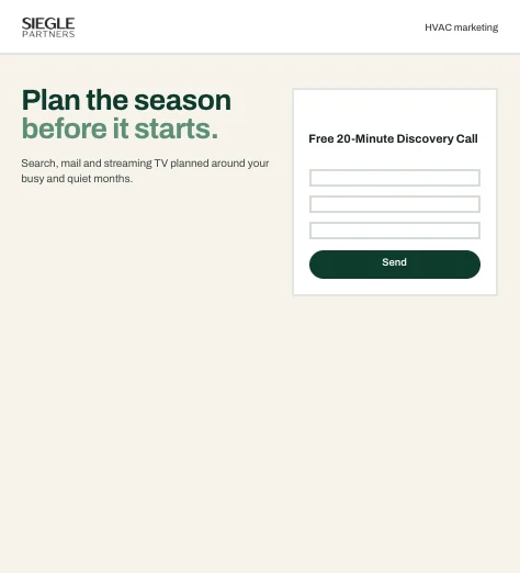 Mockup of a Siegle Partners web page